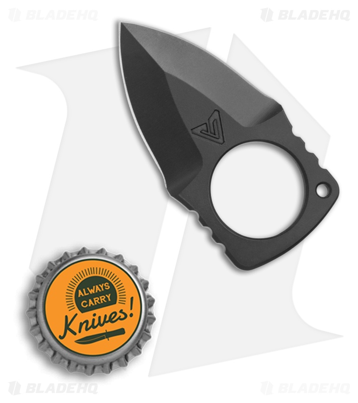 Atlas Dynamic Defense BUG Neck Knife Fixed Blade (1.5" Black)