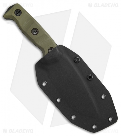 Atlas Dynamic Defense Harbinger Fixed Blade Knife OD Green G-10 (4.9" Black)