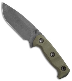 Atlas Dynamic Defense Harbinger Fixed Blade Knife OD Green G-10 (4.9" BB SW)