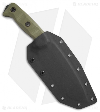 Atlas Dynamic Defense Harbinger Rex Fixed Blade Knife OD Green G-10 (6.4" Black)