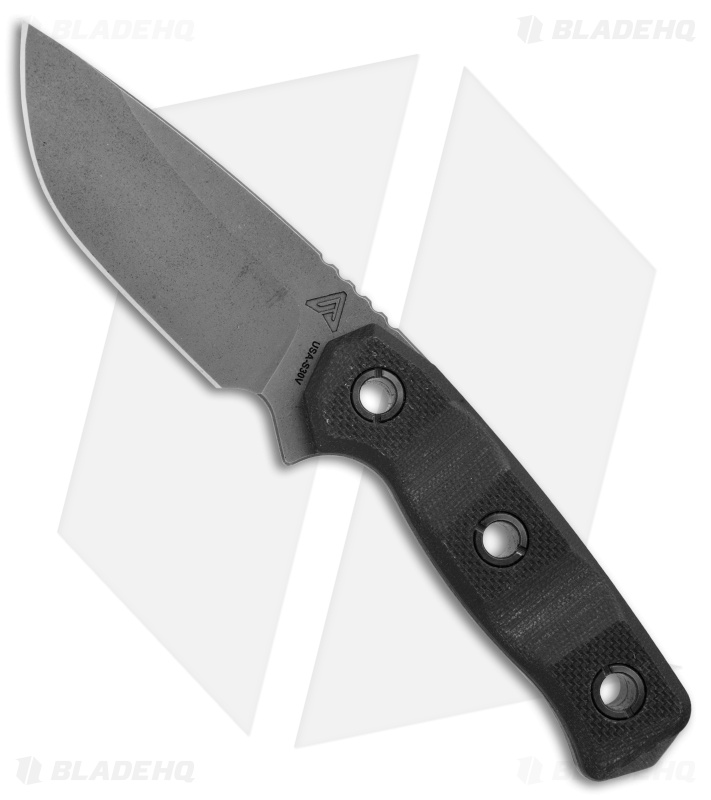 Atlas Dynamic Defense Harbinger S Fixed Blade Knife Black G-10 (3.75" Acid SW)
