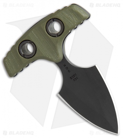 Atlas Dynamic Defense NOC Push Dagger Knife OD Green G-10 (2.375" Black)