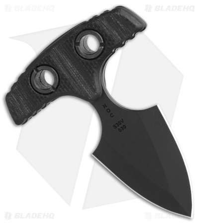 Atlas Dynamic Defense NOC Push Dagger Knife Black G-10 (2.375" Black)
