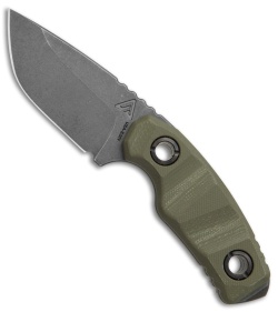 Atlas Dynamic Defense PUK Fixed Blade Knife OD Green G-10 (2.75" Stonewash)