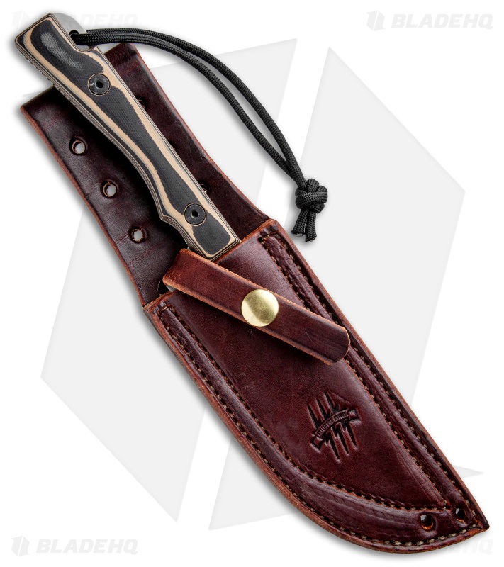 Attleboro Knives Caribou Mountain Hunter Fixed Blade Knife Tan G-10 (5.25" SW) 