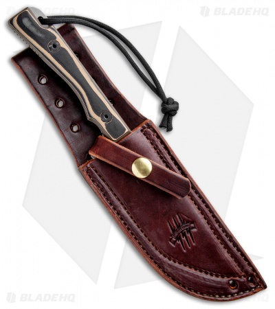 Attleboro Knives Caribou Mountain Hunter Fixed Blade Knife Tan G-10 (5.25" SW) 