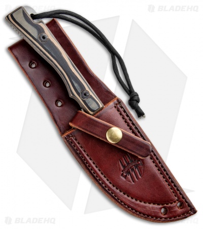 Attleboro Knives Caribou Mountain Skinner Fixed Blade Knife Tan G-10 (4.25" SW) 