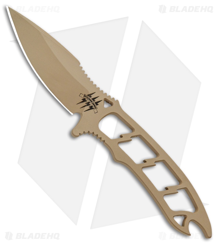 Attleboro Knives Dau Tranh Neck Knife Coyote Tan w/ Tan Kydex Sheath (2.5" Tan)