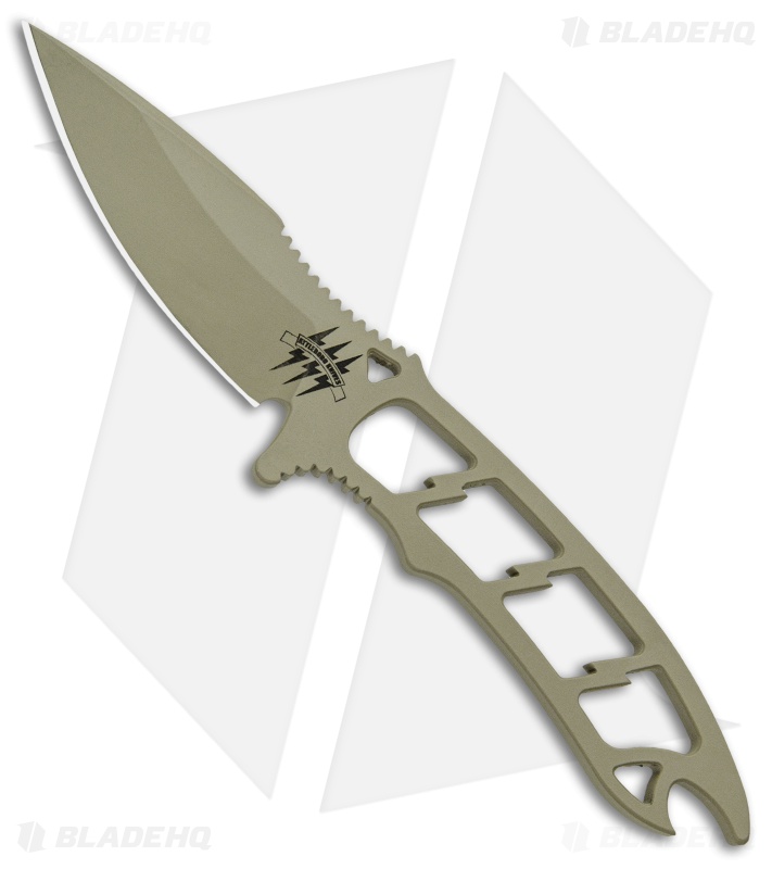 Attleboro Knives Dau Tranh Neck Knife OD Green w/ Tan Kydex Sheath (2.5" OD)