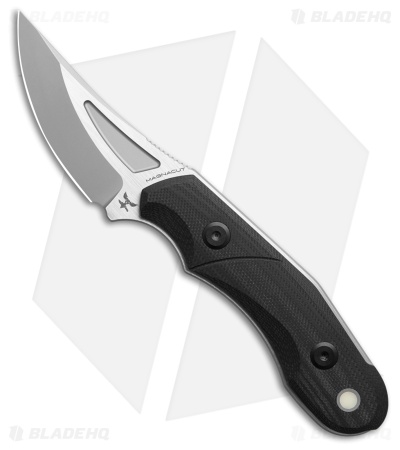 Audacious Concept Fanglet Fixed Blade Knife Black G-10 (2.4" Satin/Blastwash)