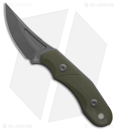 Audacious Concept Fanglet Fixed Blade Knife OD Green G-10 (2.4" Graywash)