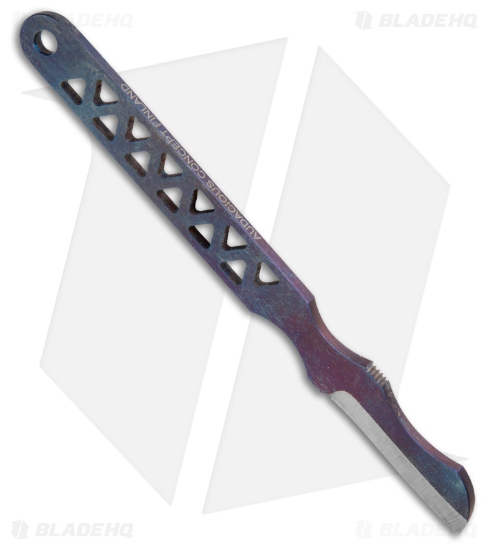 Audacious Concept Roselli Ectopic Fixed Blade Neck Knife Flamed (1.75" Satin)