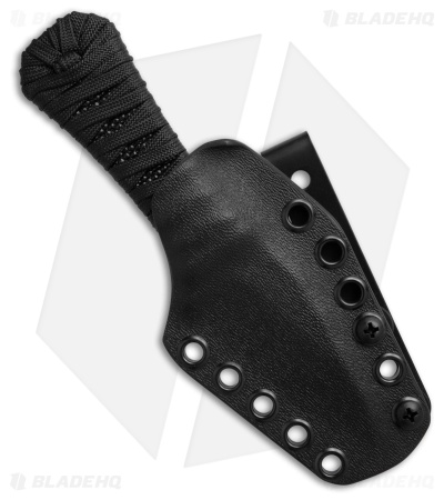 Auxiliary Manufacturing Coffin Spear Fixed Blade Knife Paracord (2.75" Black SW)