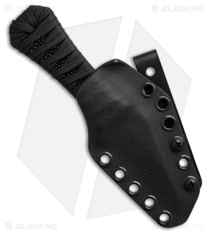 Auxiliary Manufacturing Coffin Wharnie Fixed Blade Knife Paracord (2.75" Blk SW)