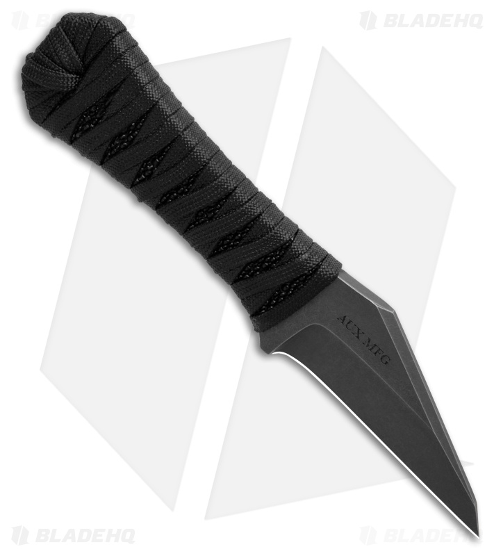 Auxiliary Manufacturing Coffin Wharnie Fixed Blade Knife Paracord (2.75" Blk SW)