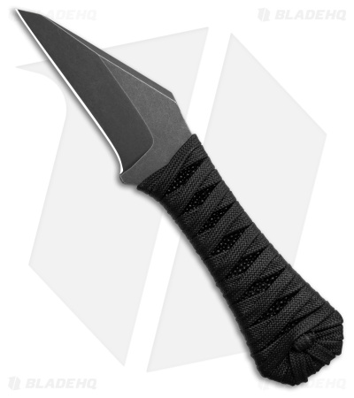 Auxiliary Manufacturing Coffin Wharnie Fixed Blade Knife Paracord (2.75" Blk SW)