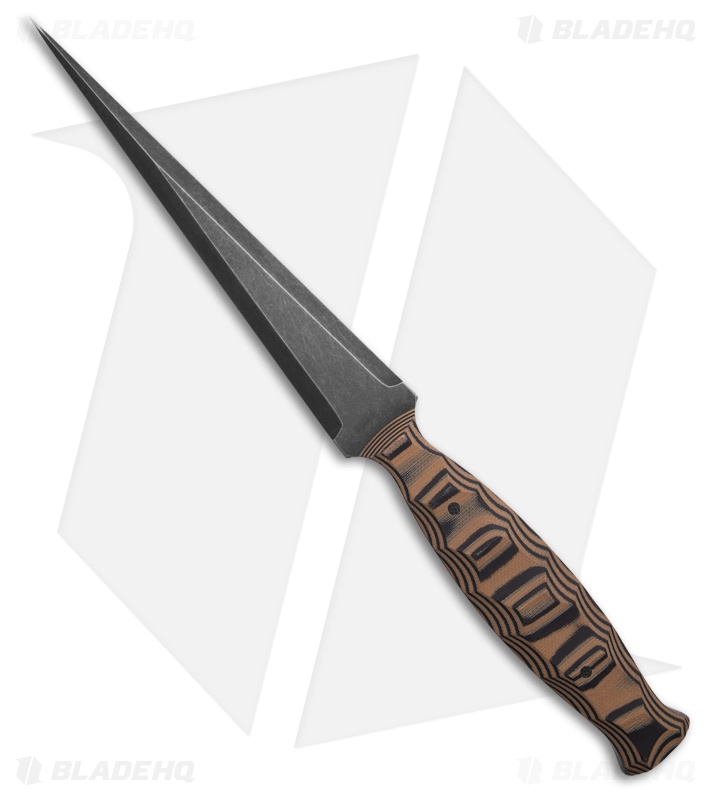 Auxiliary Manufacturing FS Spike Fixed Blade Knife Amerigrip (5.75" Black SW)