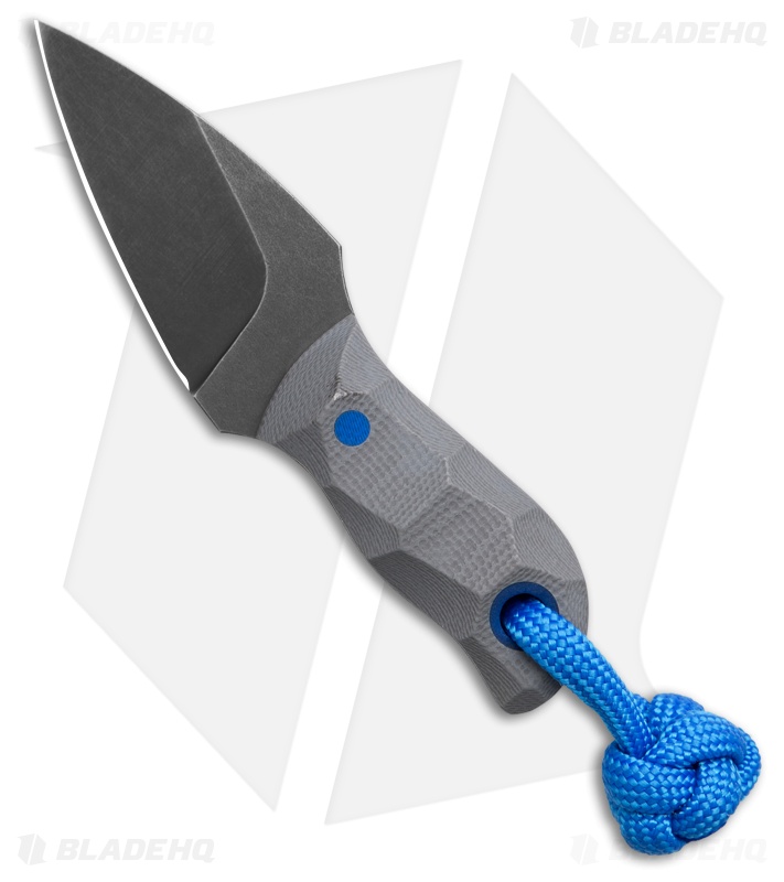 Auxiliary Manufacturing Pocket Lint Fixed Blade Gray G-10 (1.75" Blk SW)