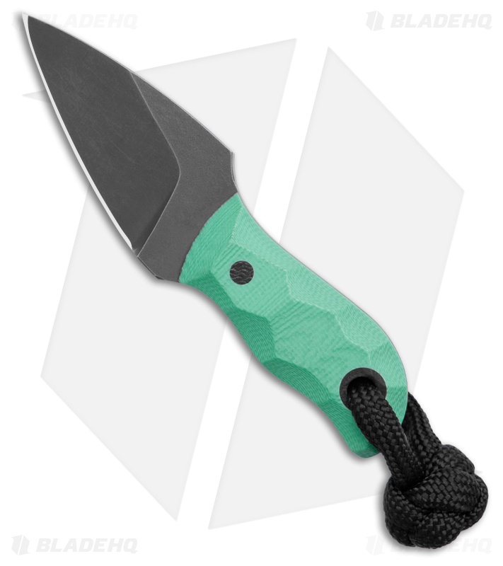 Auxiliary Manufacturing Pocket Lint Fixed Blade Turquoise G-10 (1.75" Blk SW)