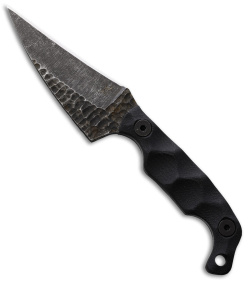 Stroup Knives Mini Mod 2 Hawkbill Fixed Blade Knife Black G-10 (6.75" Acid Wash)