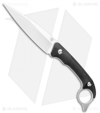 Artisan Cutlery Hystrix Fixed Blade Knife Black G-10 (4" Satin) 1847B
