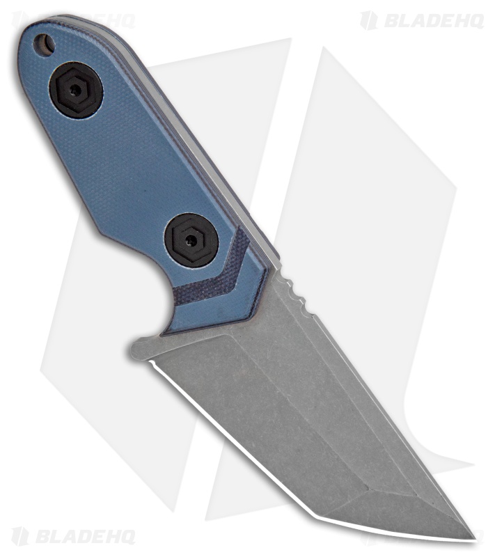 BRS E-Volve IMP Fixed Blade Knife Black/Blue G-10 (2.63" Acid Stonewash)