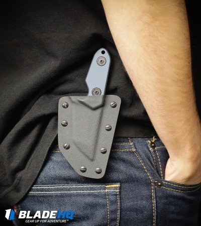 BRS E-Volve IMP Fixed Blade Knife Black/Blue G-10 (2.63" Acid Stonewash)
