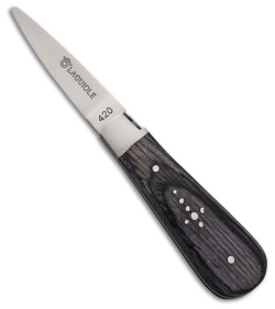 Baladeo Laguiole Oyster Fixed Blade Knife Black Wood (2.625&quot; Satin) | 48915