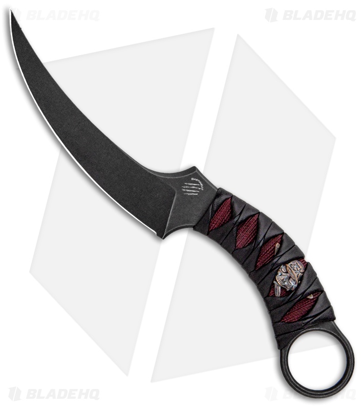 Bastinelli Creations Mako Fixed Blade Knife Bronze Skull Leather