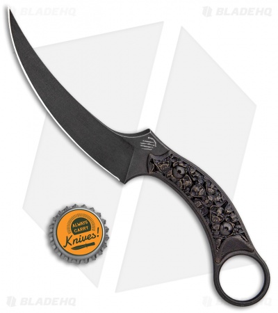 Bastinelli Creations Mako Fixed Blade Knife Bronze Two Saints (4.5" BSW)