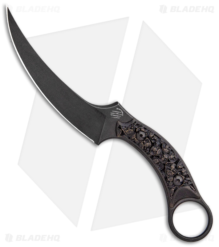 Bastinelli Creations Mako Fixed Blade Knife Bronze Skull