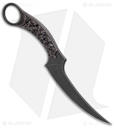Bastinelli Creations Mako Fixed Blade Knife Bronze Two Saints (4.5" BSW)