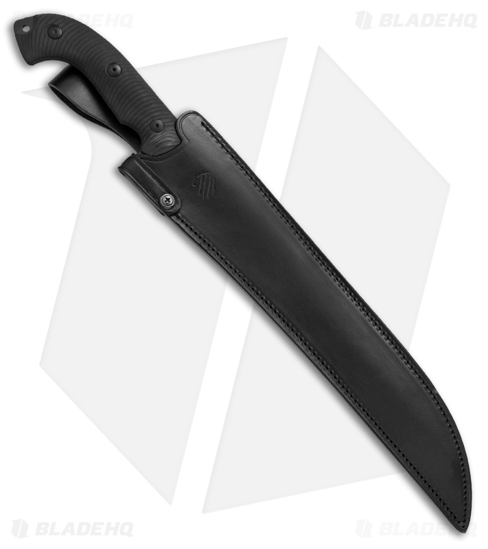 Bastinelli Creations Separateur Fixed Blade Black G-10 (13" Black Cerakote)