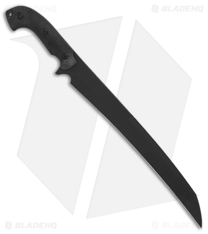 Bastinelli Creations Separateur Fixed Blade Black G-10 (13" Black Cerakote)