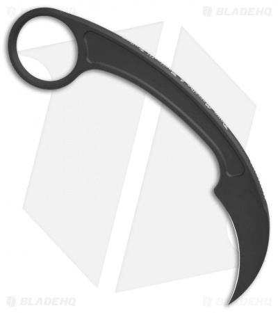 Bastinelli PiKa Picoeur Karambit Fixed Blade Neck Knife (1" Black)