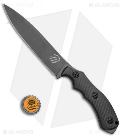 Bastinelli Raptor GT6 Mid-Tech Black Fixed Blade Knife (5.5" Black)