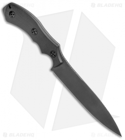 Bastinelli Raptor GT6 Mid-Tech Black Fixed Blade Knife (5.5" Black)