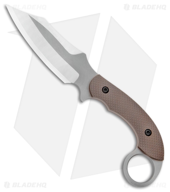 Bat Cave Blades Karambat #24 Fixed Blade Knife Titanium (4.25