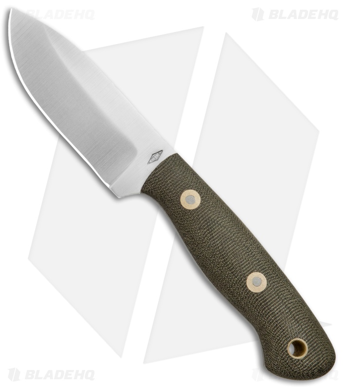 Battle Horse Knives Fox Hound Fixed Blade OD Green Micarta (3.4