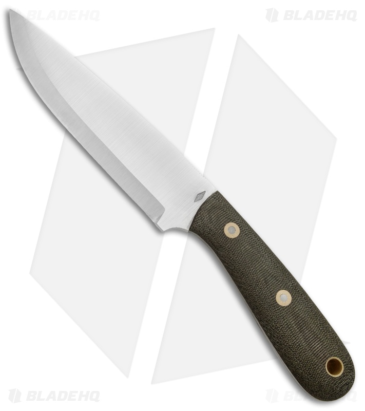 Battle Horse Knives Highlander Fixed Blade OD Green Micarta (5.5" Satin) BHK