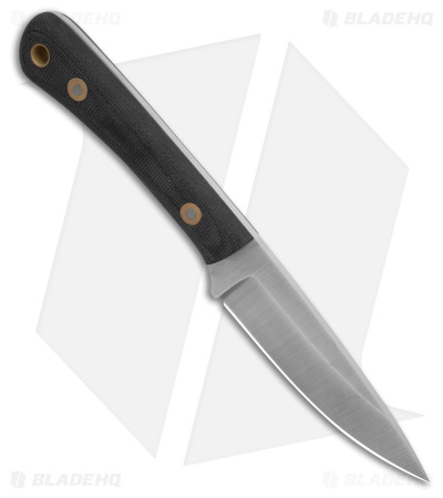 Battle Horse Knives Bronco Fixed Blade Knife Black Micarta (3 5/8" Saber)