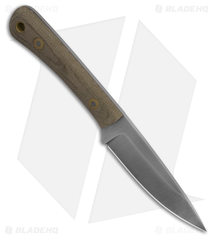 Battle Horse Knives Bronco Fixed Blade Knife Green Micarta (3 5/8" Saber)