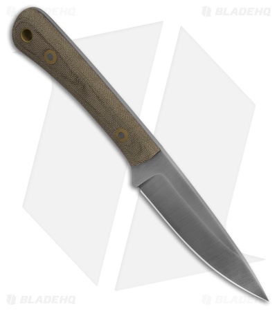 Battle Horse Knives Bronco Fixed Blade Knife Green Micarta (3 5/8" Saber)