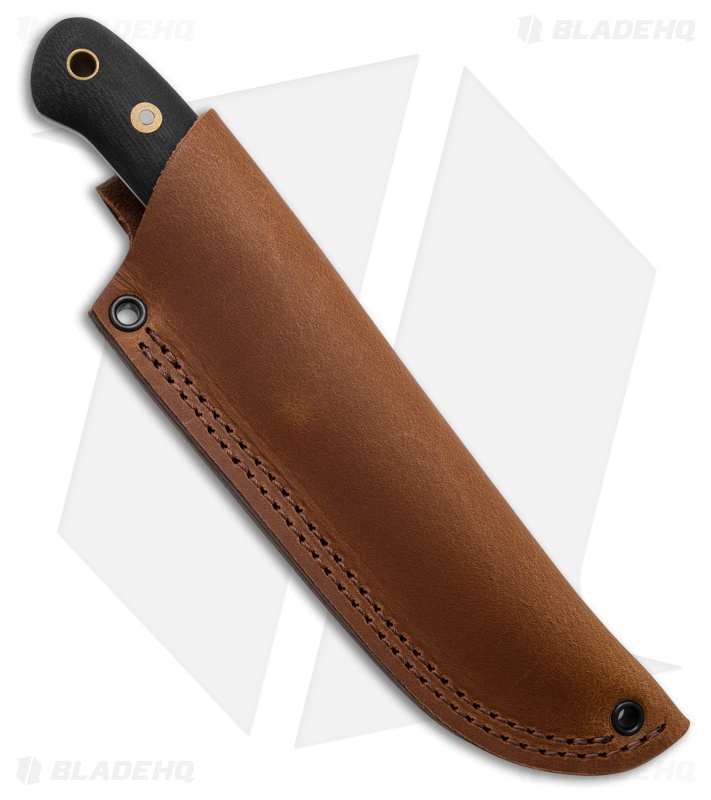 Battle Horse Knives Buckeye Fixed Blade Knife Black Micarta (4.25" Satin Saber)