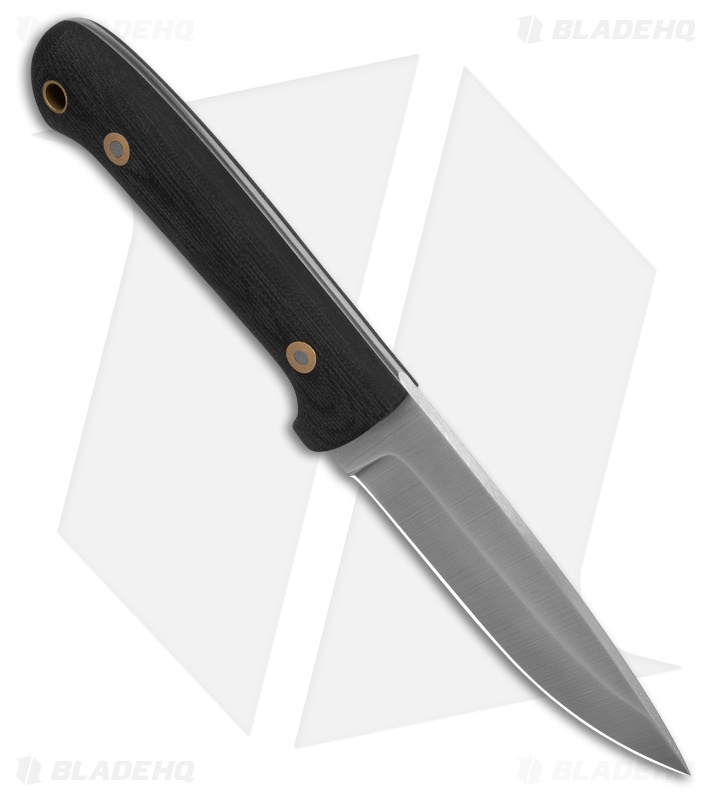 Battle Horse Knives Buckeye Fixed Blade Knife Black Micarta (4.25" Satin Saber)