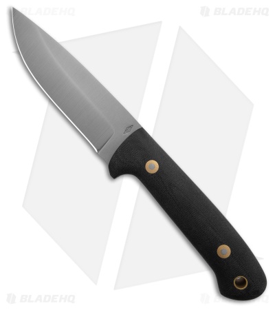 Battle Horse Knives Buckeye Fixed Blade Knife Black Micarta (4.25" Satin Saber)