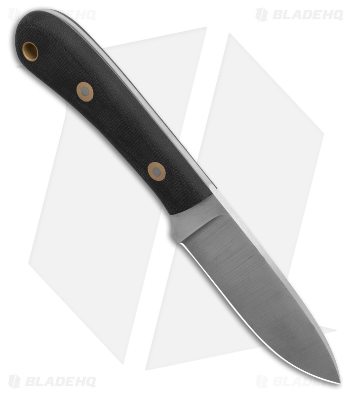 Battle Horse Knives Comanche Fixed Blade Knife Black Micarta (3" Flat Grind)