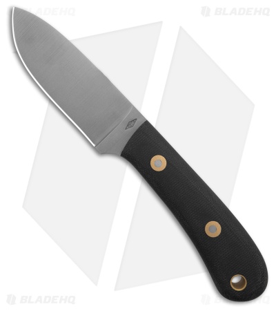 Battle Horse Knives Comanche Fixed Blade Knife Black Micarta (3" Flat Grind)