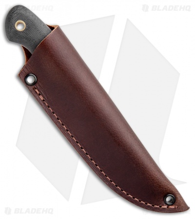 Battle Horse Knives Fox Hound Flat Fixed Blade Knife Black Micarta (3.4" Satin)