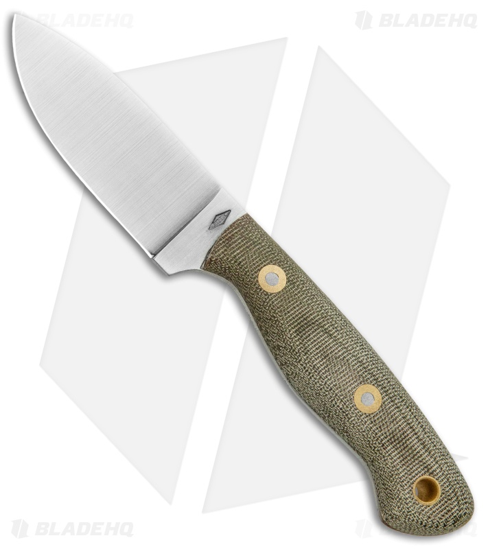 Battle Horse Knives Fox Hound Fixed Blade Green Micarta (3.4" Satin Flat) BHK